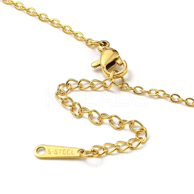 304 Stainless Steel Pendant Necklaces NJEW-Z025-08G-1