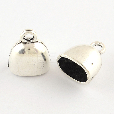 Tibetan Style Dome Alloy Cord Ends TIBEP-Q053-01AS-NR-1