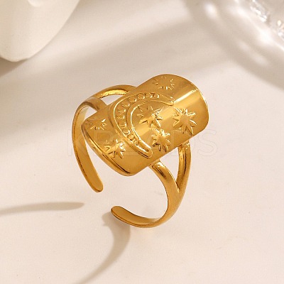 304 Stainless Steel Open Cuff Rings RJEW-M072-04G-1