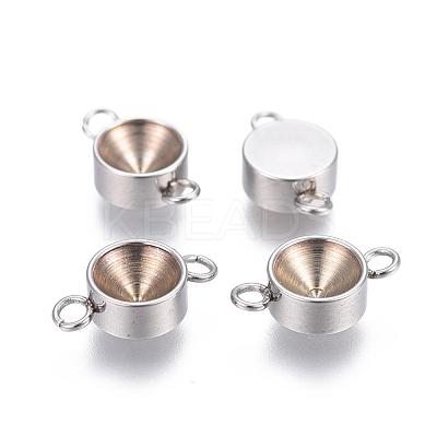 Tarnish Resistant 201 Stainless Steel Connector Rhinestone Settings STAS-P223-18P-5mm-1