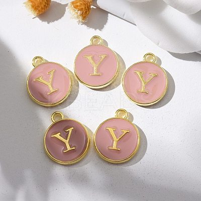Golden Plated Alloy Enamel Charms ENAM-S118-07Y-1