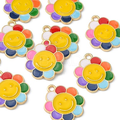 Alloy Enamel Pendants ENAM-YW0002-26LG-1