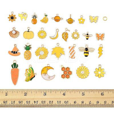 30Pcs Alloy Enamel Pendants FIND-FS0004-48-1