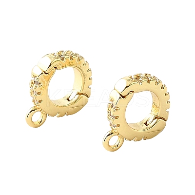Brass Micro Pave Clear Cubic Zirconia Enhancer Shortener Bails CU-CBA6938-20G-01-1