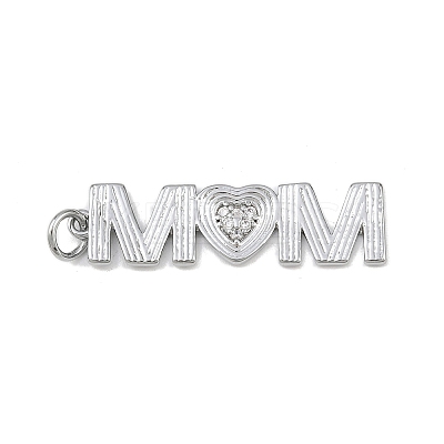 Brass Micro Pave Cubic Zirconia Pendants KK-P339-10P-1