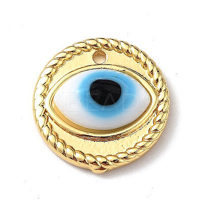 Handmade Lampwork Evil Eye Pendants ZIRC-L102-15G-03-1