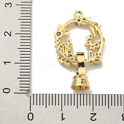 Brass Micro Pave Cubic Zirconia Fold Over Clasps KK-U037-25G-01-1