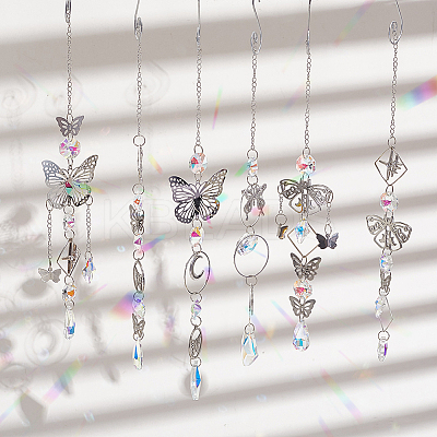 DIY Butterfly Hanging Suncatcher Making Kits DIY-SC0030-69-1