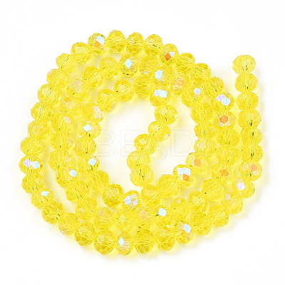 Electroplate Glass Beads Strands EGLA-A034-T3mm-L28-1