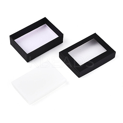Rectangle Valentines Day Presents Packages Cardboard Jewelry Set Boxes CBOX-S001-90x65mm-02-1