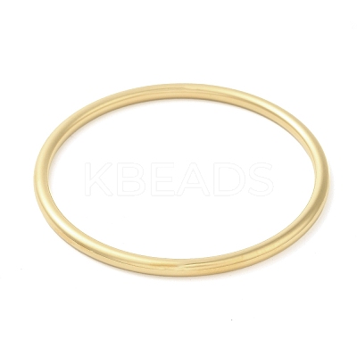 Ion Plating(IP) 304 Stainless Steel Simple Roung Ring Bangles for Women BJEW-F461-01G-G-1
