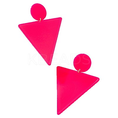 Triangle Acrylic Dangle Stud Earrings FS-WG90AB3-03-1