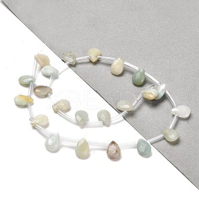 Natural Flower Amazonite Beads Strands G-Q167-A10-01-1