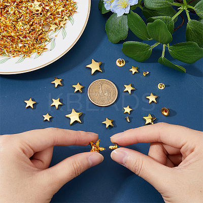 230 Sets 4 Sizes Star Shape Iron Garment Rivets FIND-FH0008-62-1