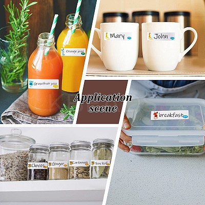 Self-Laminating Write-On Waterproof Baby Bottle Labels DIY-WH0504-25E-1