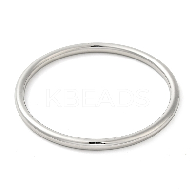 Non-Tarnish 304 Stainless Steel Simple Roung Ring Bangles for Women BJEW-F461-01E-P-1