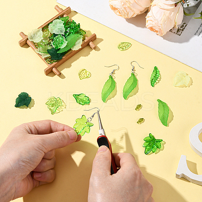300Pcs 10 Styles Transparent Acrylic Pendants OACR-SC0002-48-1