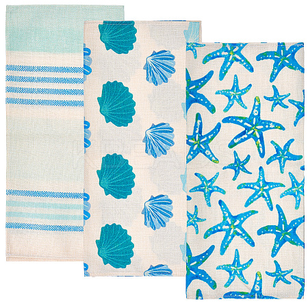 3Pcs 3 Styles Rectangle Linen Cleaning Cloth FIND-GF0007-75-1