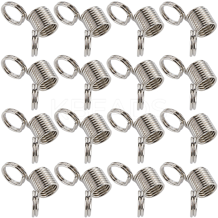 60Pcs Stainless Steel Spring Bead Clamps for Beading Jewelry Making FIND-SC0009-64-1