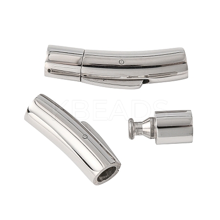 Tarnish Resistant Column 316 Surgical Stainless Steel Bayonet Clasps X-STAS-A021-5mm-1