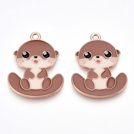 Alloy Enamel Pendants X-ENAM-T022-02D-02-1