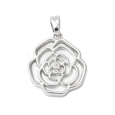 Brass Acrylic Pendants KK-D357-15P-1