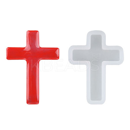 Cross Shape DIY Silicone Molds X-AJEW-P035-04-1