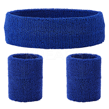 Polyester Elbow Sleeves and Headband AJEW-WH20010-49A-1