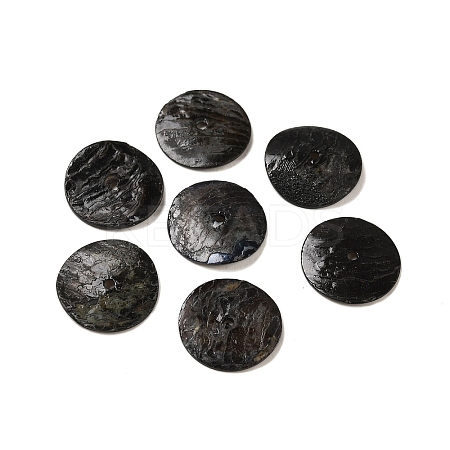 Spray Painted Natural Akoya Shell Beads SHEL-M021-11-1