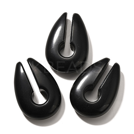 Natural Obsidian Ear Plugs Gauges G-I359-13D-03-1