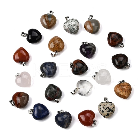 Natural Mixed Gemstone Pendants G-F820-10-1