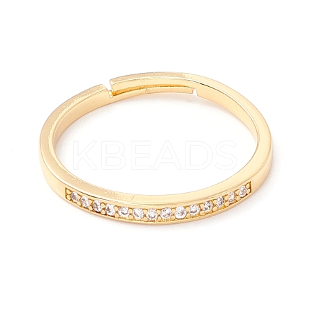 Sparking Cubic Zirconia Adjustbale Ring RJEW-I078-32G-NR-1