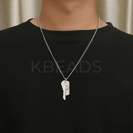 Stylish Stainless Steel Pendant Necklace for Men with High-end Design JS8039-1