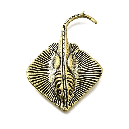 Brass Manta Ray Figurine Statue for Living Room Table Home Decoration DJEW-Q008-08AB-1