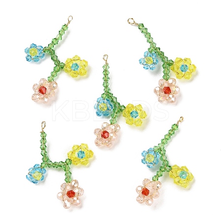 Glass Beaded Pendants GLAA-C028-05A-1