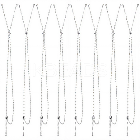 10Pcs 2MM 304 Stainless Steel Singapore Chain Necklace Making AJEW-SC0004-02-1