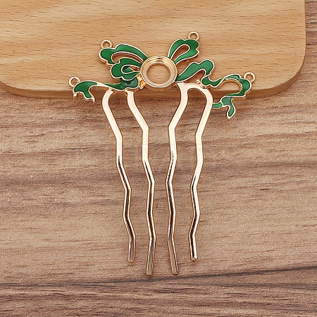 Alloy Enamel Hair Comb Findings PW-WGEAC7C-03-1