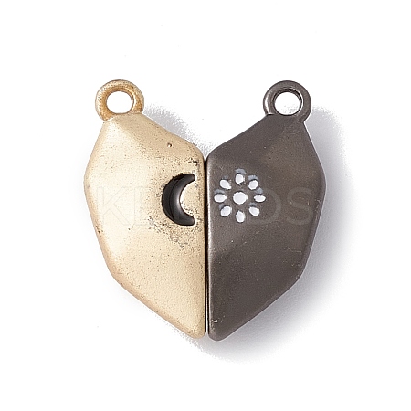 Love Heart Alloy Magnetic Clasps FIND-C013-02E-1