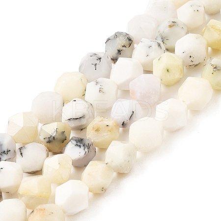 Natural White African Opal  Beads Strands G-K382-A13-02-1