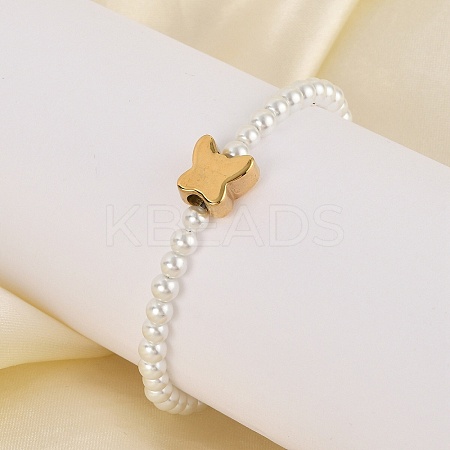 Plastic Imitation Pearl Beads Bracelets for Women BJEW-M056-10G-01-1