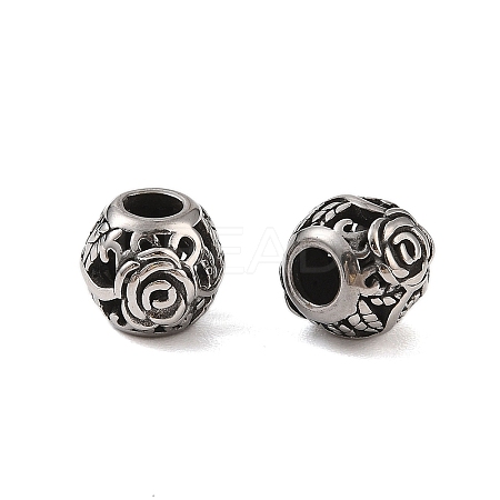 304 Stainless Steel European Beads STAS-N106-02AS-1