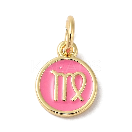 Real 18K Gold Plated Brass Enamel Charms KK-L216-001G-L04-1