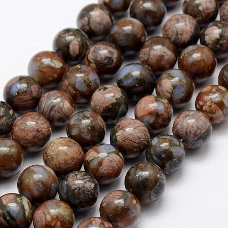 Natural Glaucophane Beads Strands G-K209-04A-10mm-1