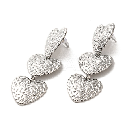 Non-Tarnish 304 Stainless Steel Dangle Stud Earrings EJEW-Q796-01P-1