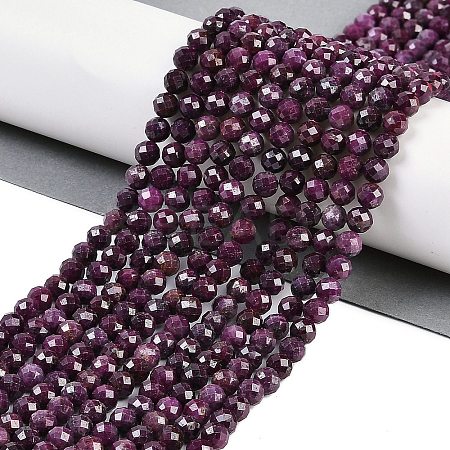 Natural Ruby Beads Strands G-P553-G01-04-1