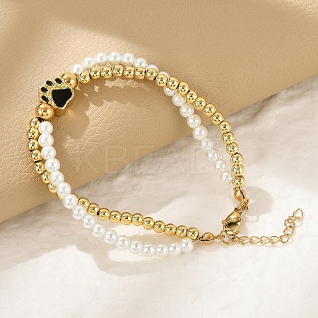 Brass Multi-strand Bracelets BJEW-M056-09G-04-1