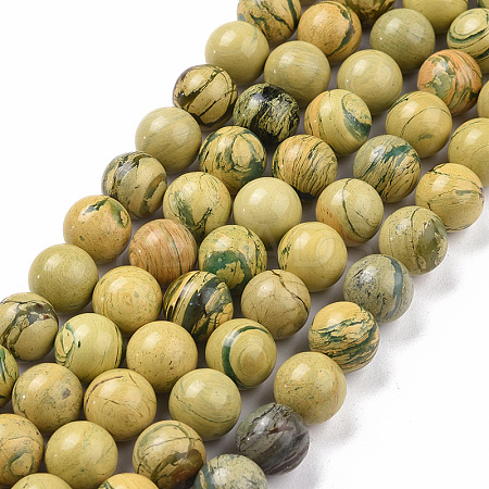 Natural Verdite Stone Beads Strands G-C242-03D-1