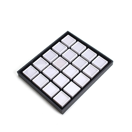 Rectangle Black PU Leather Display Trays CON-H020-25-1