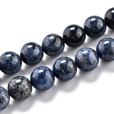 Natural Dumortierite Quartz Beads Strands G-O199-07E-1