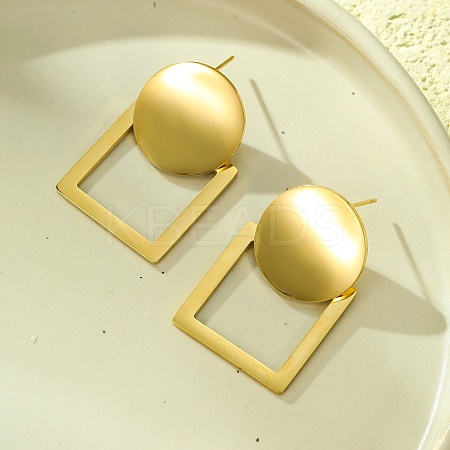 304 Stainless Steel Stud Earrings EJEW-R012-01G-1